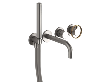 CHARM - Wall-mounted metal bathtub mixer with hand shower by RUBINETTERIE STELLA - view 2